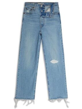 Levi’s Ribcage Ankle Straight Raw Hem Women's Jeans Size 26